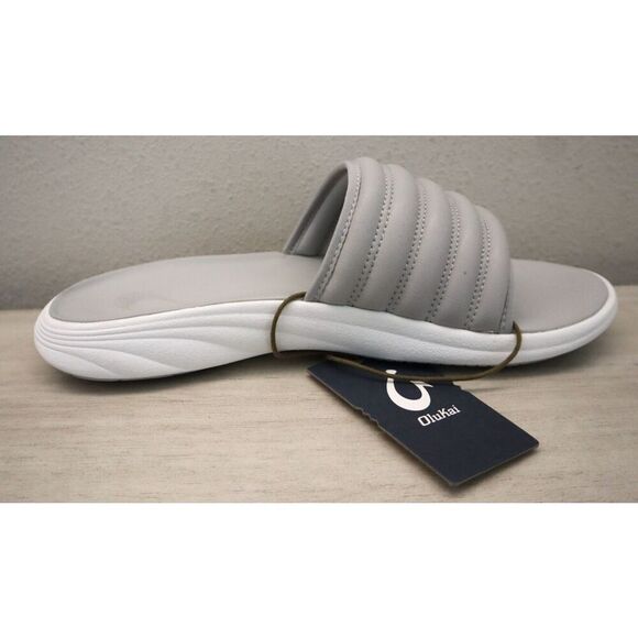 Olukai 10531-DWDW Men's Sz 11D Mist Gray Komo Water-Resistant Slide Sandals - Picture 4 of 9